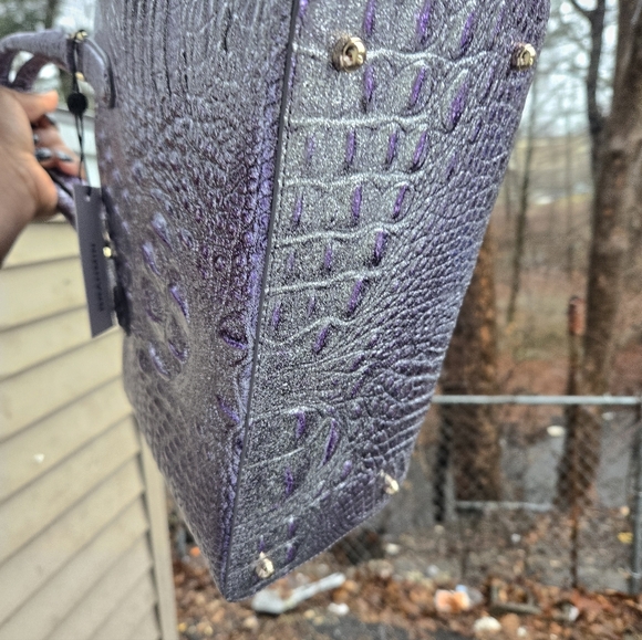 SOLD Brahmin Medium Duxbury Purple Glitter Satchel - Picture 5 of 11